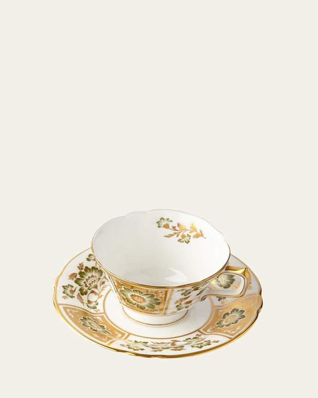 Derby Panel Green Saucer